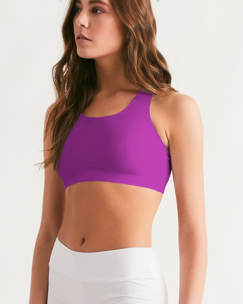 Vivid Blossoms Fushia Sports Bra