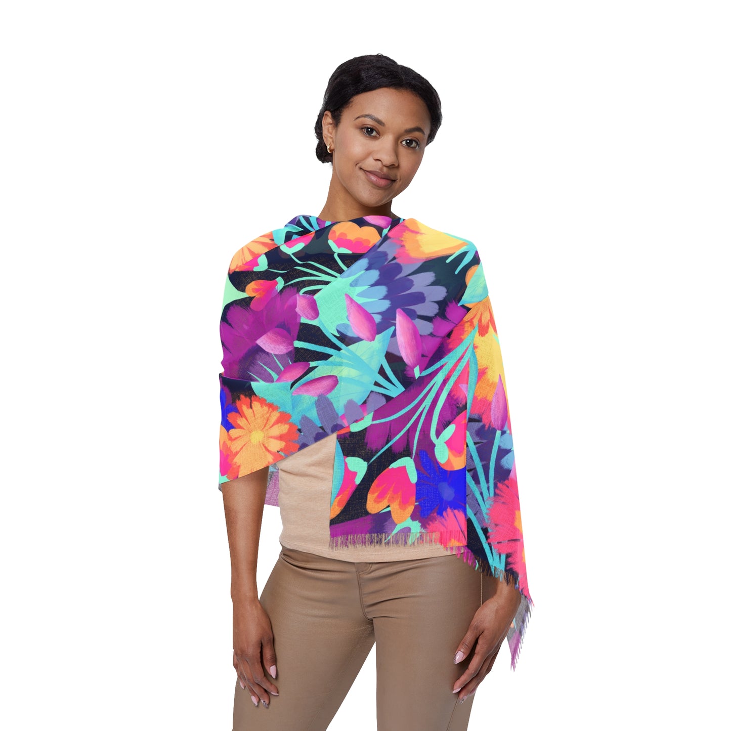 Vivid Blossoms Light Scarf