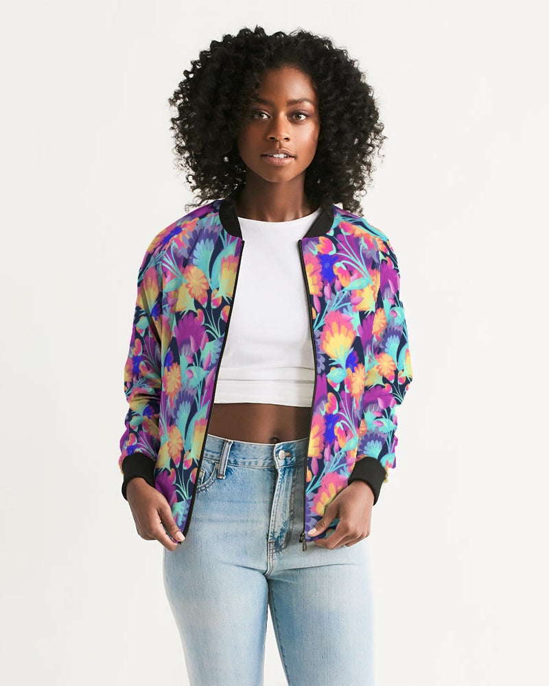 Vivid Blossoms Bomber Jacket