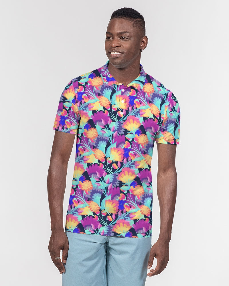 Vivid Blossoms Men's Polo