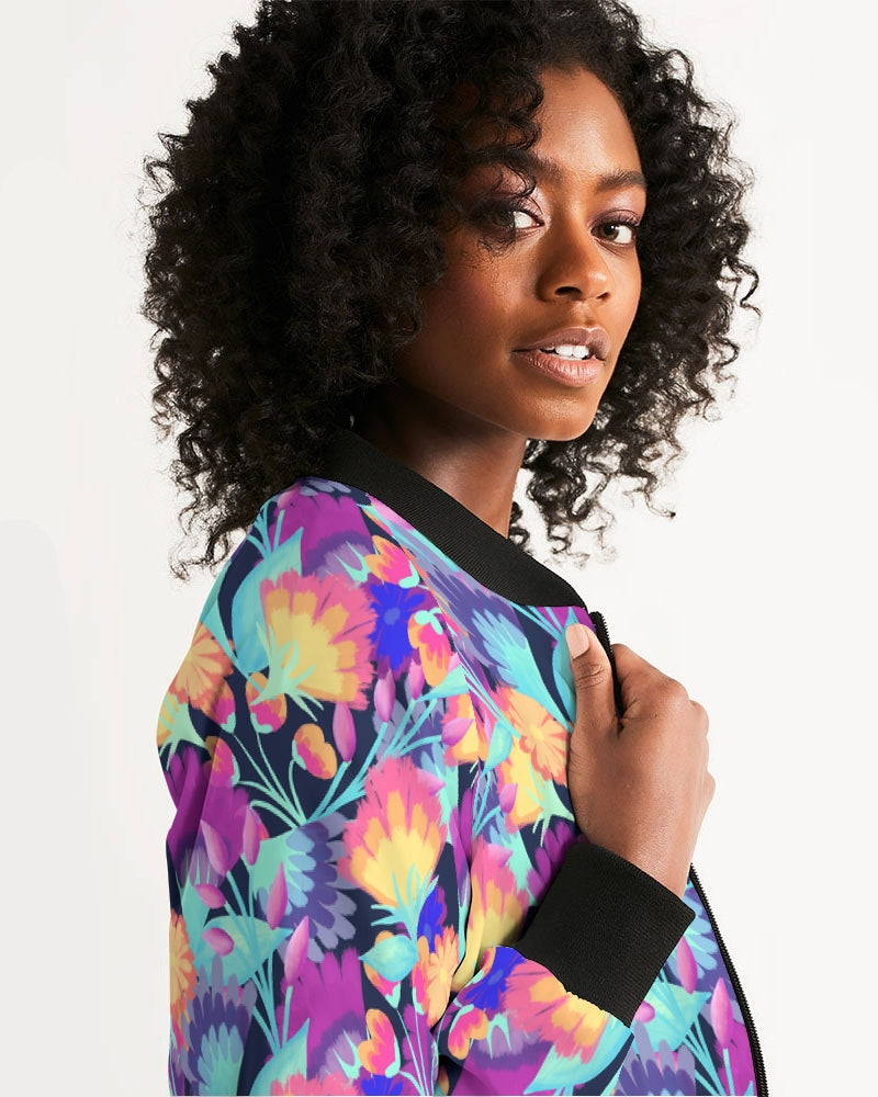 Vivid Blossoms Bomber Jacket