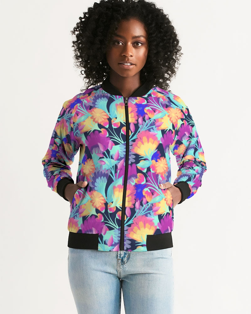 Vivid Blossoms Bomber Jacket