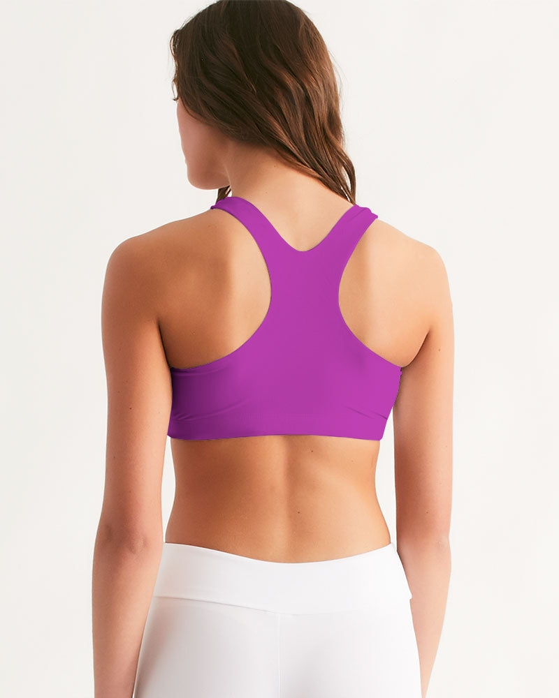 Vivid Blossoms Fushia Sports Bra