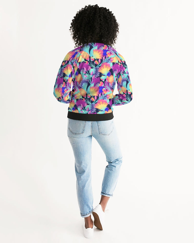 Vivid Blossoms Bomber Jacket
