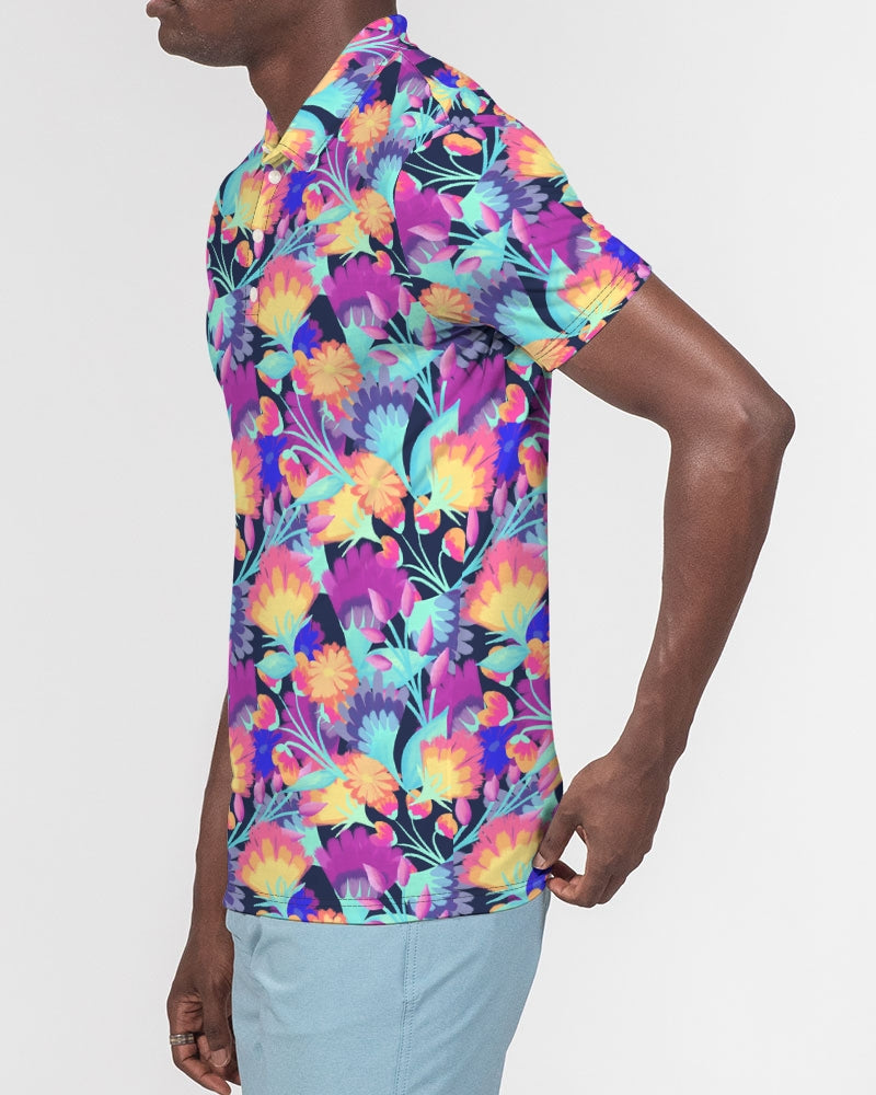 Vivid Blossoms Men's Polo