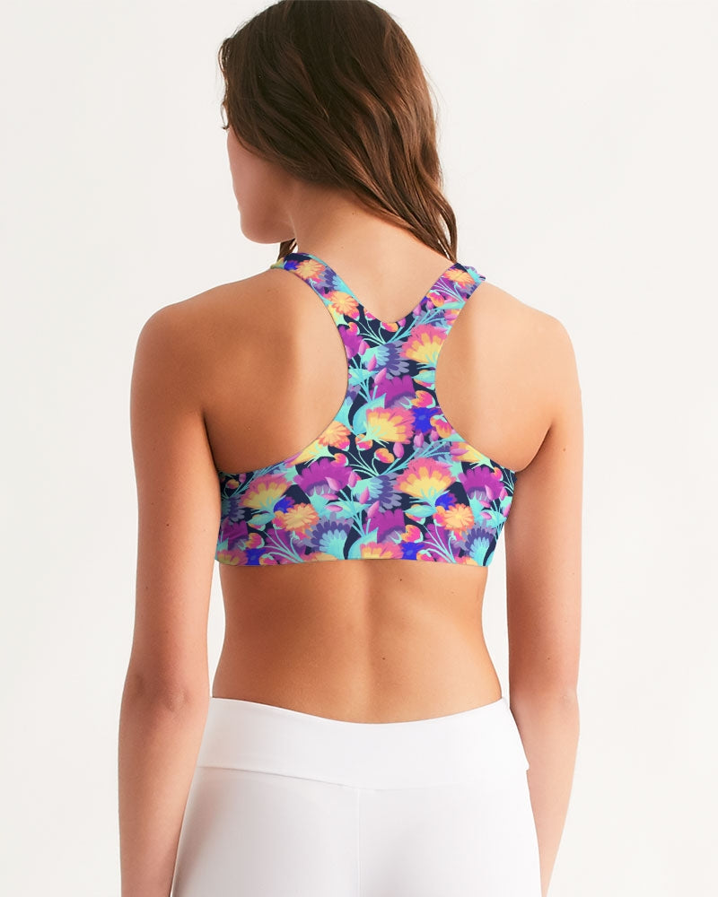 Vivid Blossoms Sports Bra