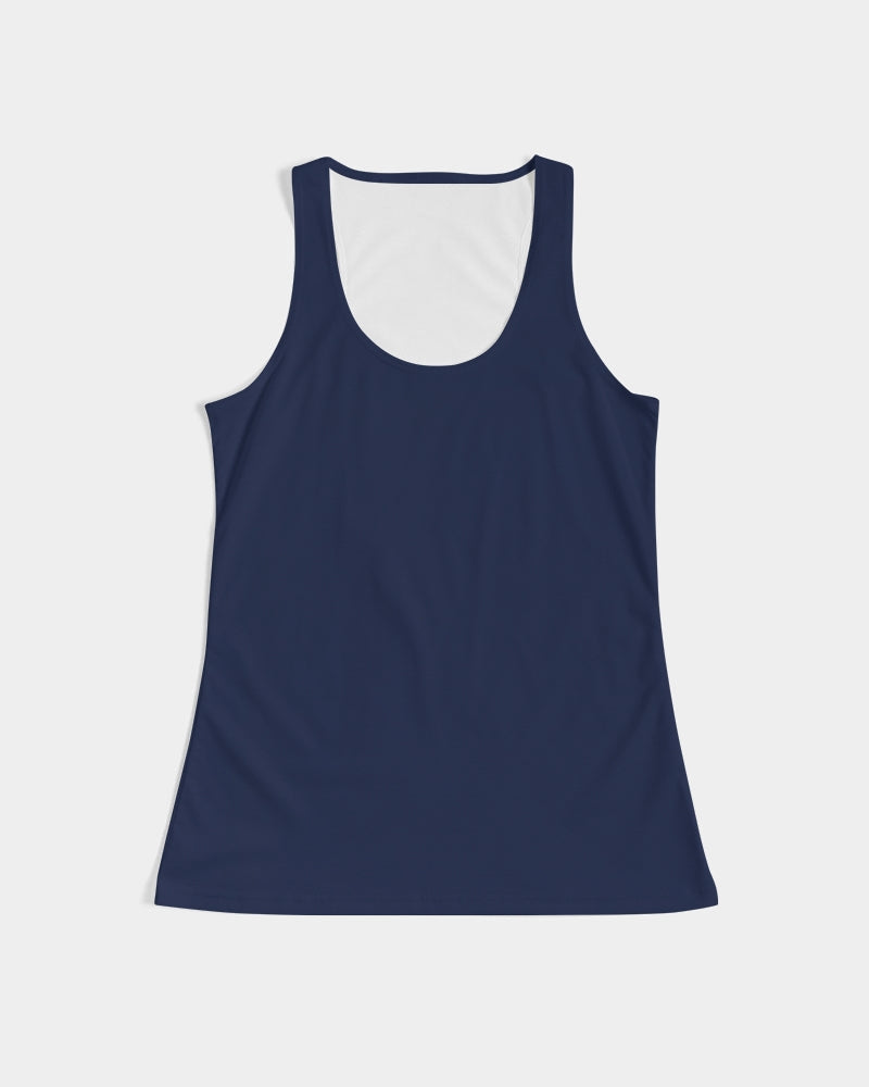 Vivid Blossoms Navy Tank Top