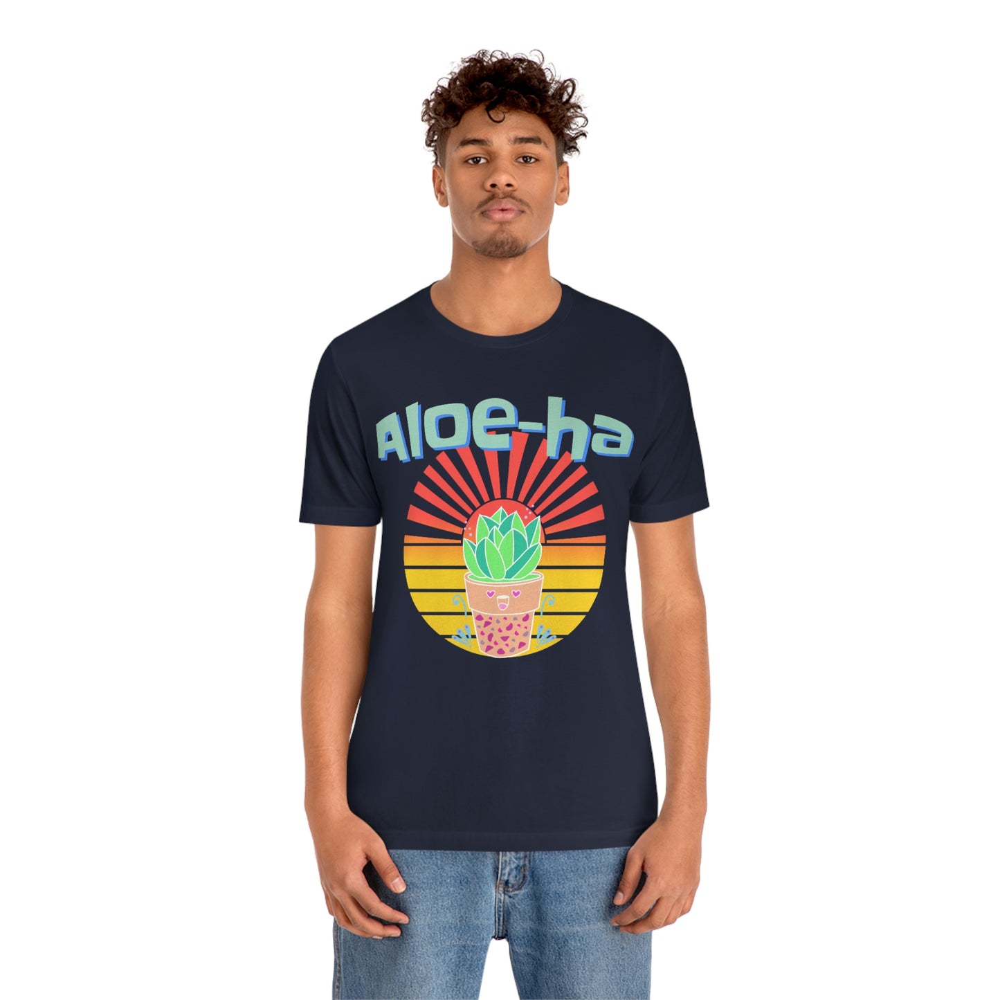 Jersey Short Sleeve Tee: Aloe-ha (unisex)