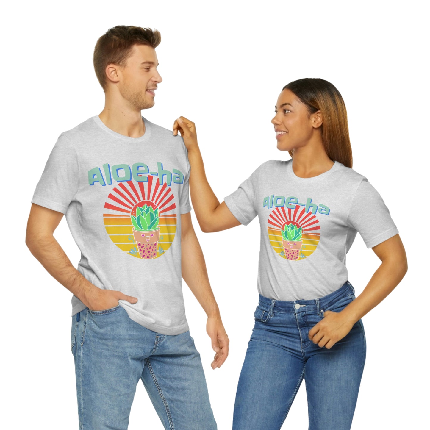 Jersey Short Sleeve Tee: Aloe-ha (unisex)