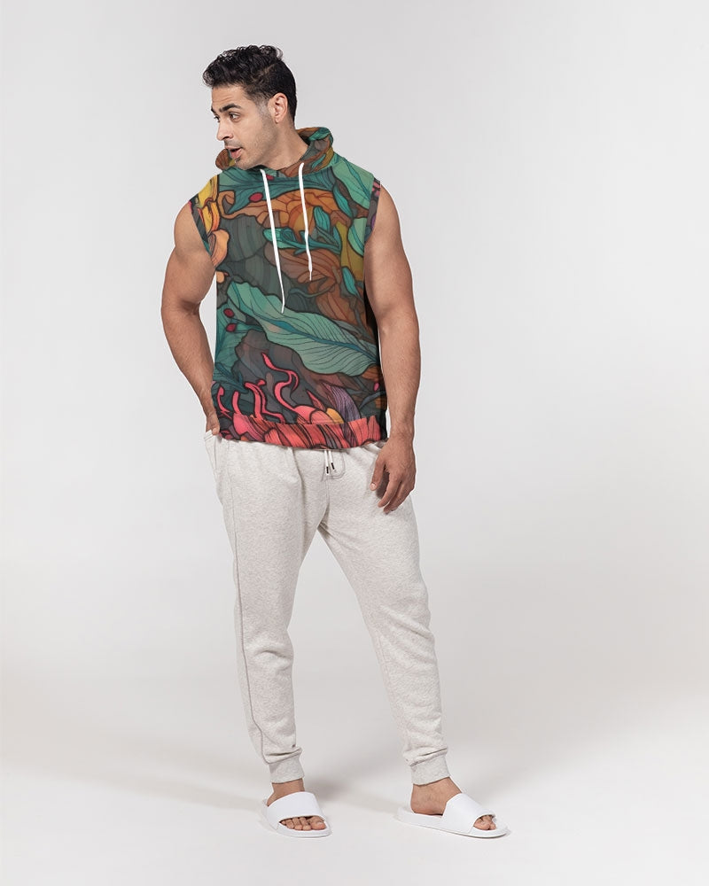 Peonies Sleeveless Hoodie