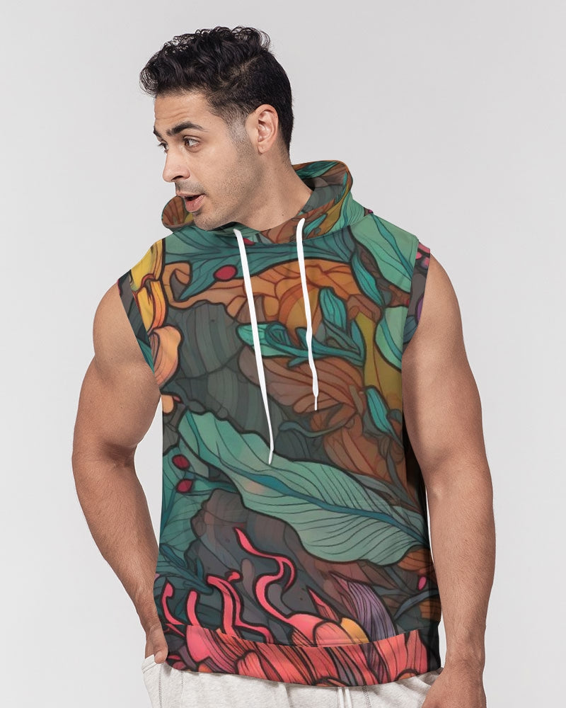Peonies Sleeveless Hoodie