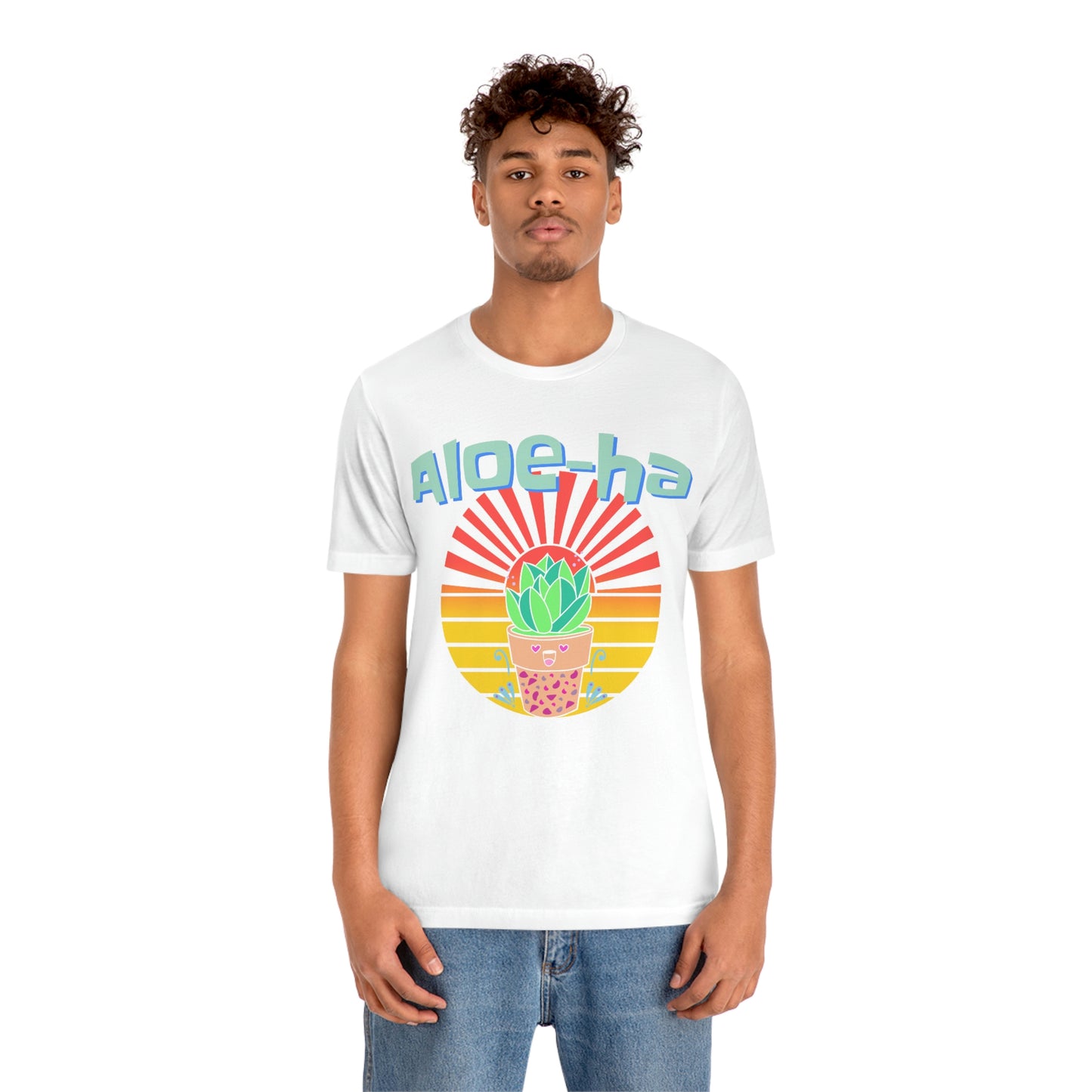 Jersey Short Sleeve Tee: Aloe-ha (unisex)