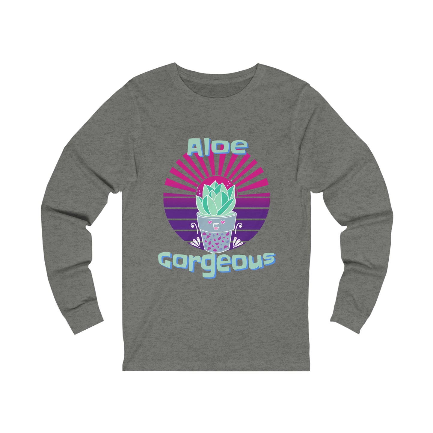 Jersey Long Sleeve Tee: Aloe Gorgeous (unisex)
