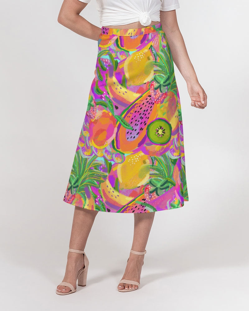 Fruit Salad Women's A-Line Midi Skirt