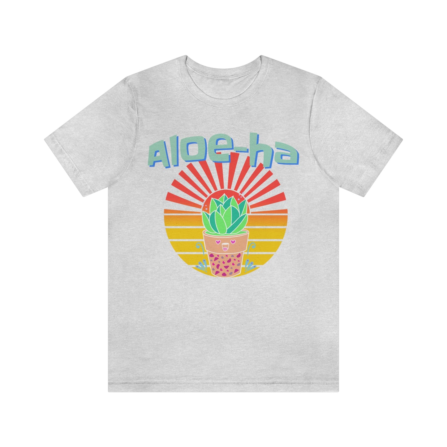 Jersey Short Sleeve Tee: Aloe-ha (unisex)