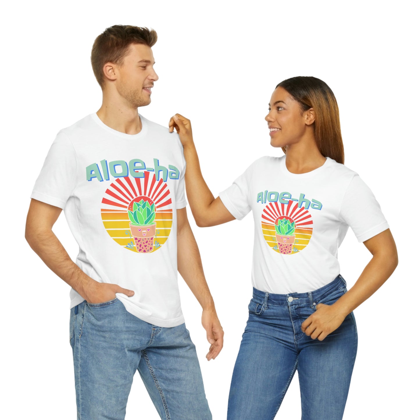 Jersey Short Sleeve Tee: Aloe-ha (unisex)
