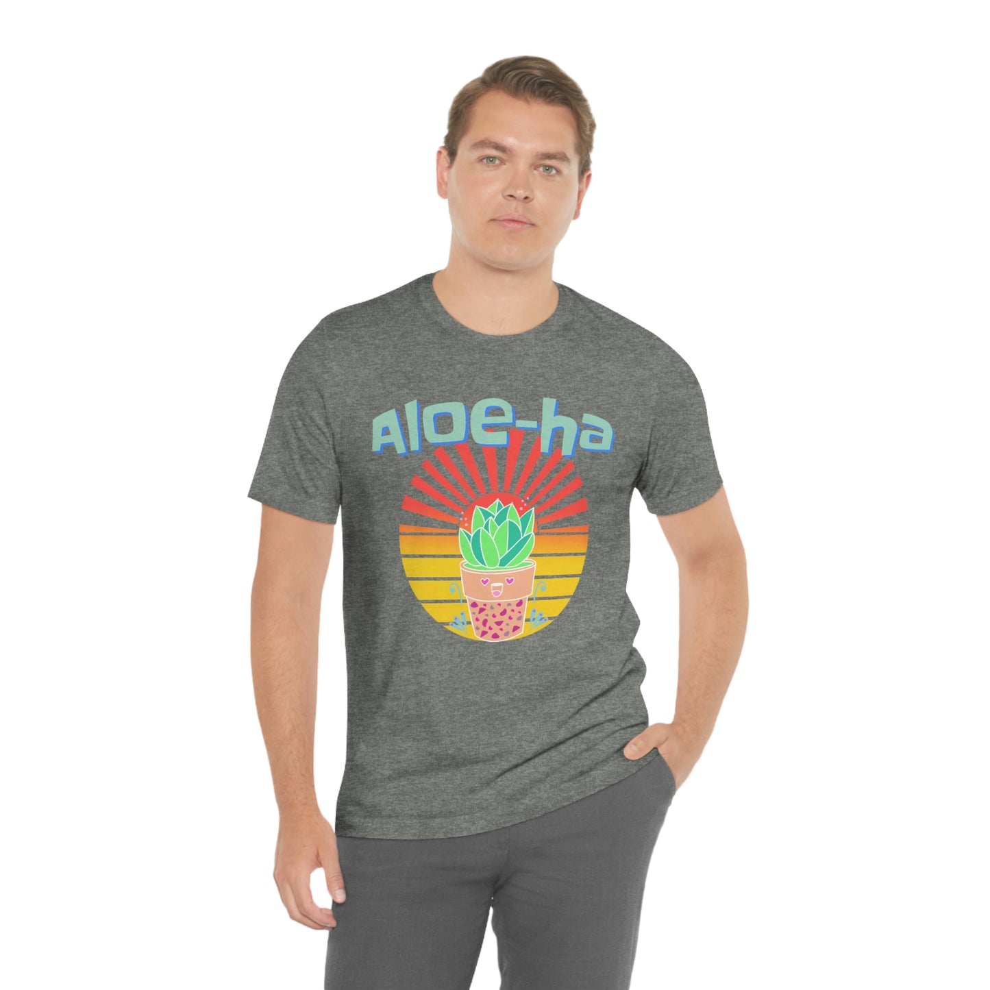 Jersey Short Sleeve Tee: Aloe-ha (unisex)