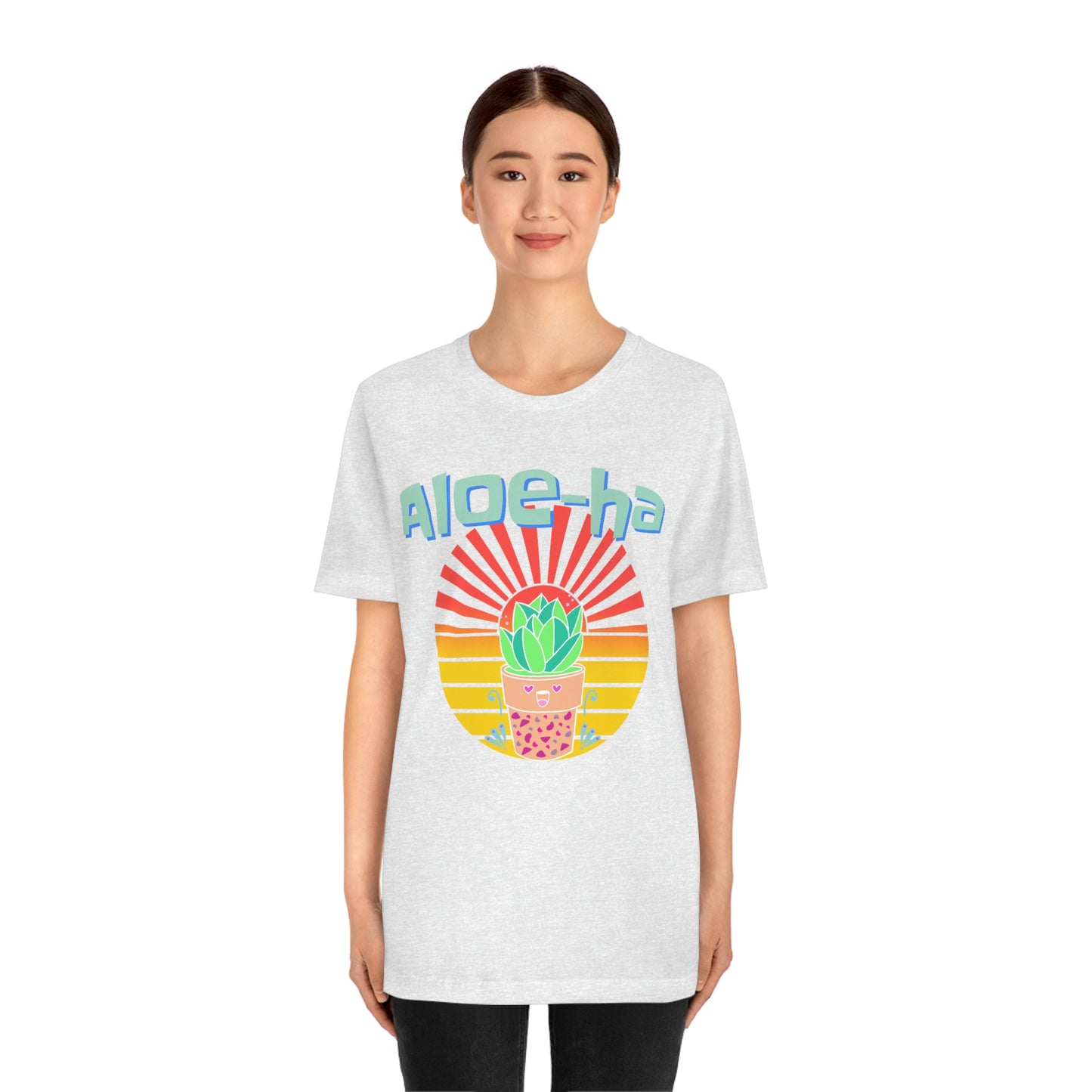 Jersey Short Sleeve Tee: Aloe-ha (unisex)