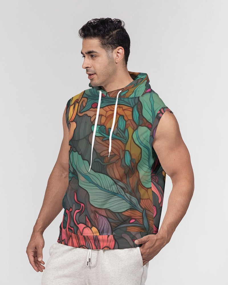 Peonies Sleeveless Hoodie
