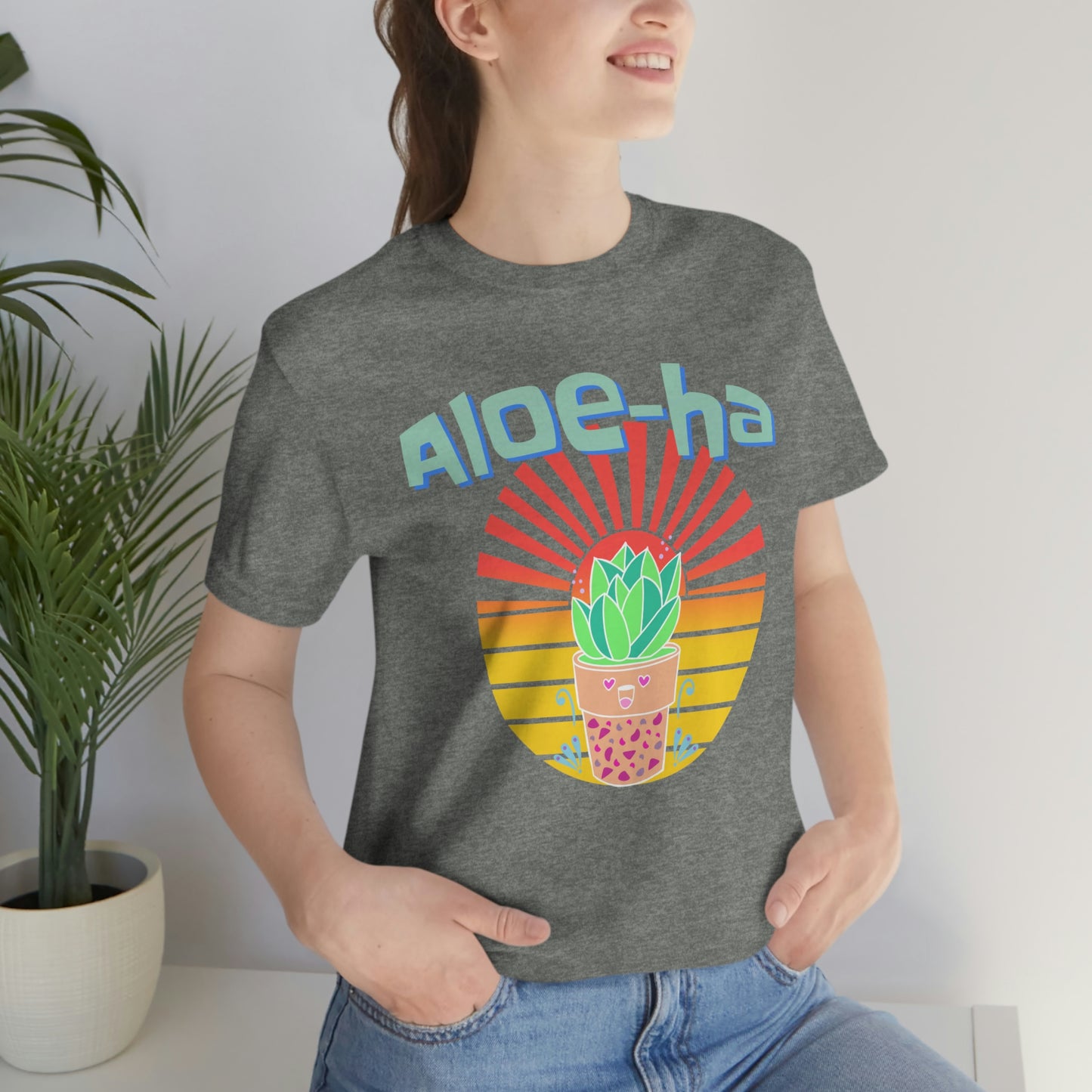 Jersey Short Sleeve Tee: Aloe-ha (unisex)