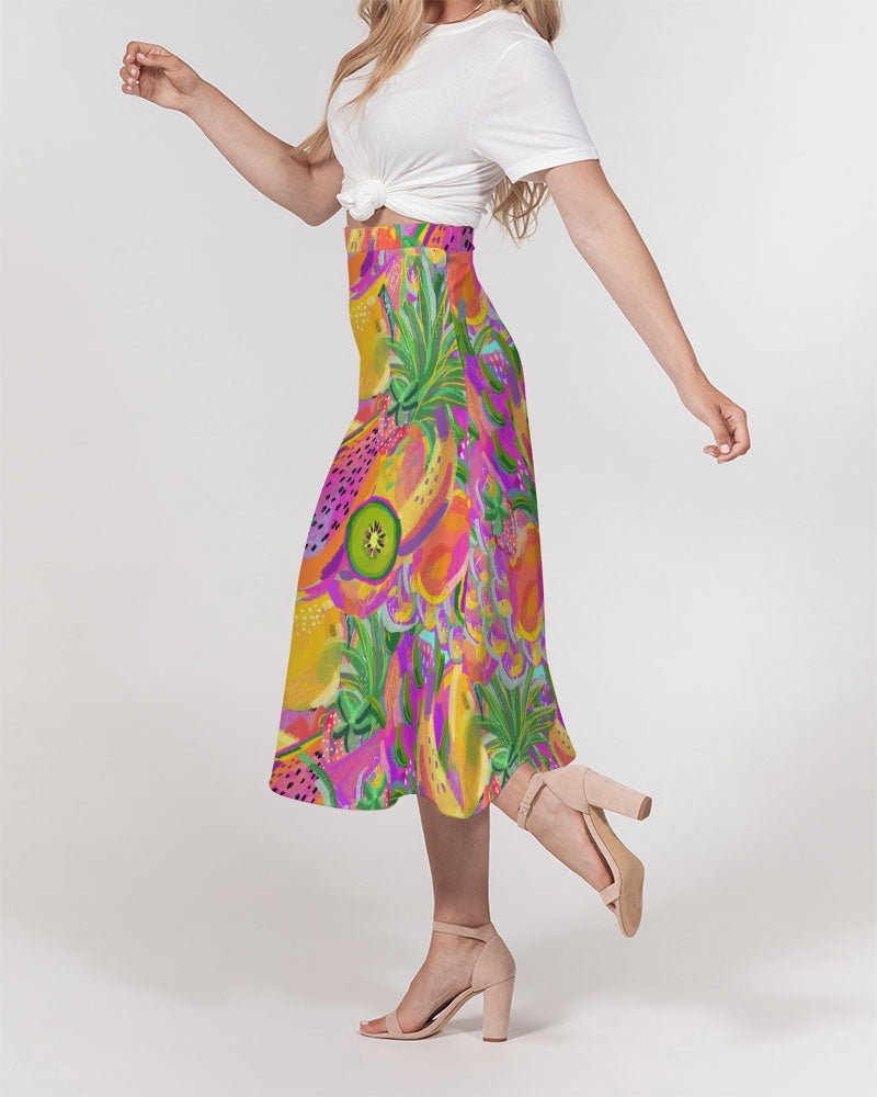 Fruit Salad Women's A-Line Midi Skirt