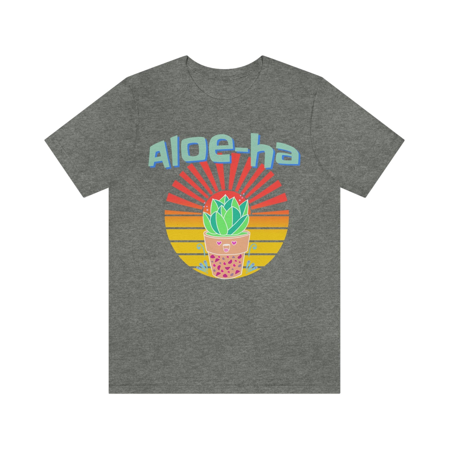 Jersey Short Sleeve Tee: Aloe-ha (unisex)