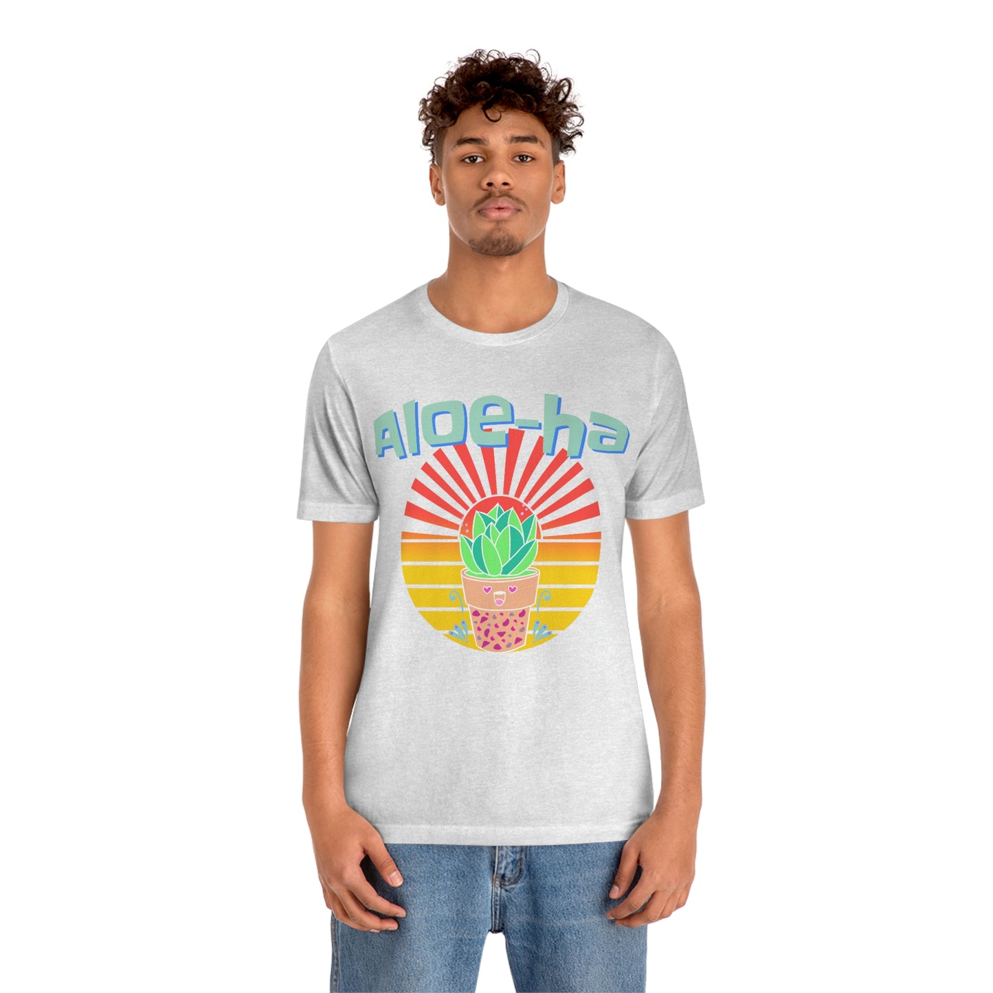 Jersey Short Sleeve Tee: Aloe-ha (unisex)