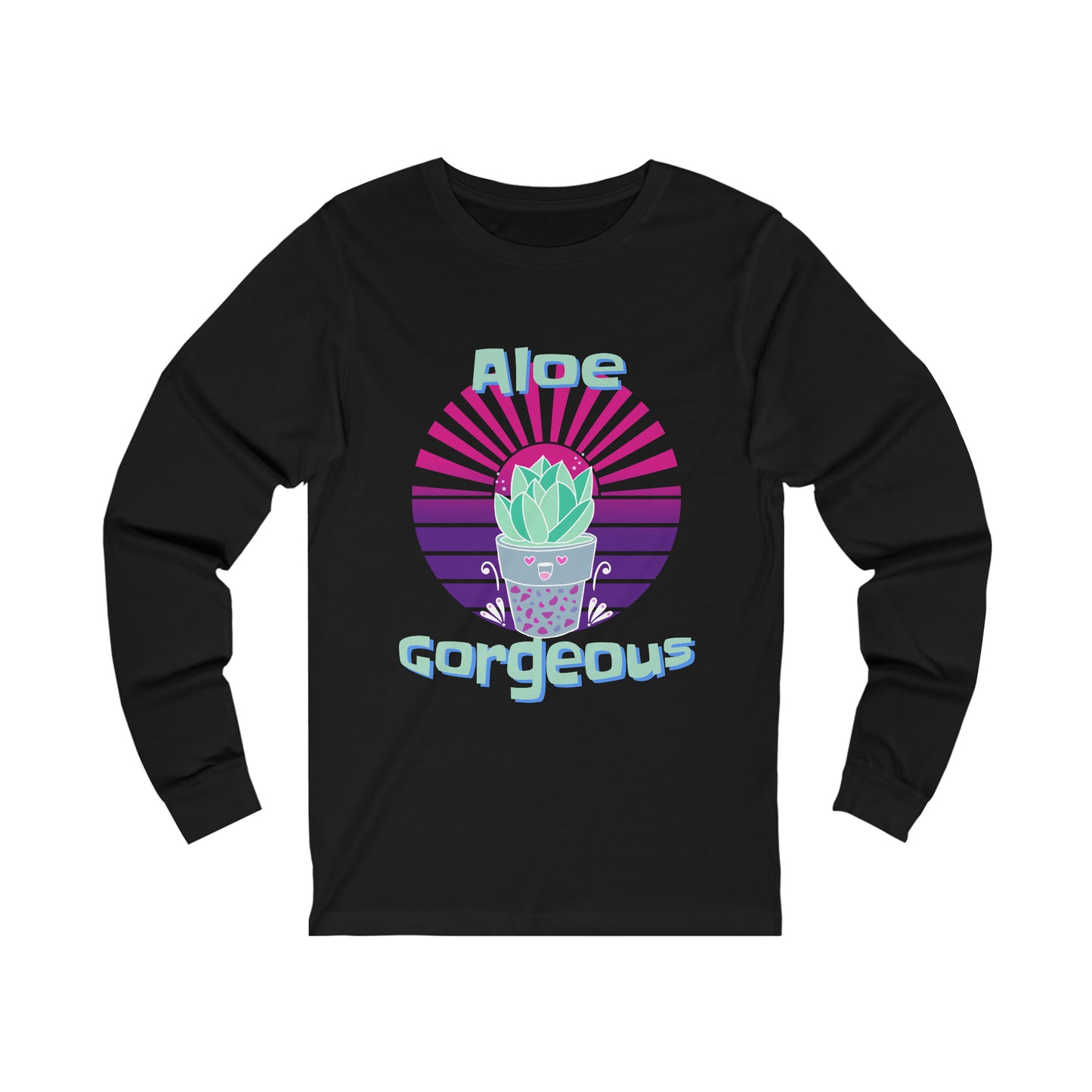 Jersey Long Sleeve Tee: Aloe Gorgeous (unisex)