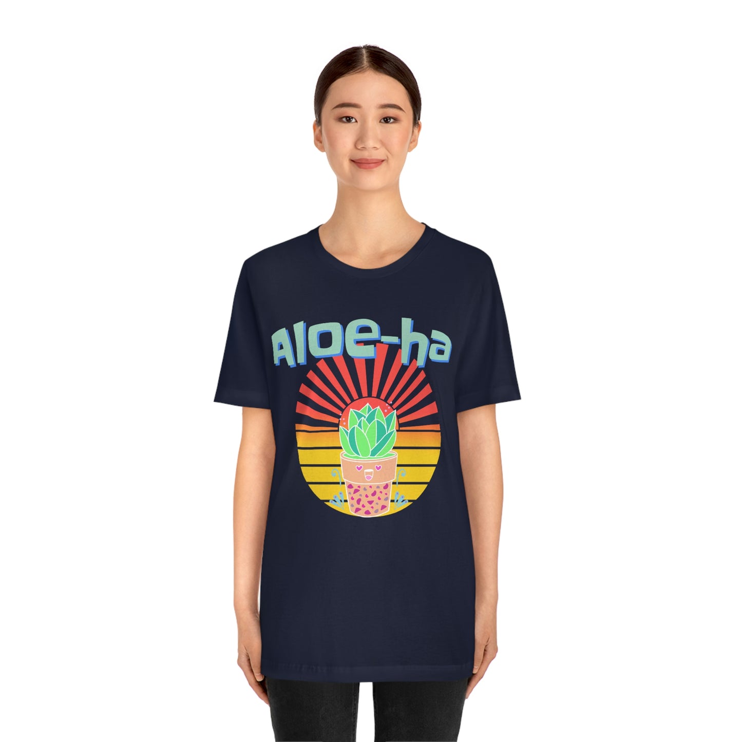 Jersey Short Sleeve Tee: Aloe-ha (unisex)