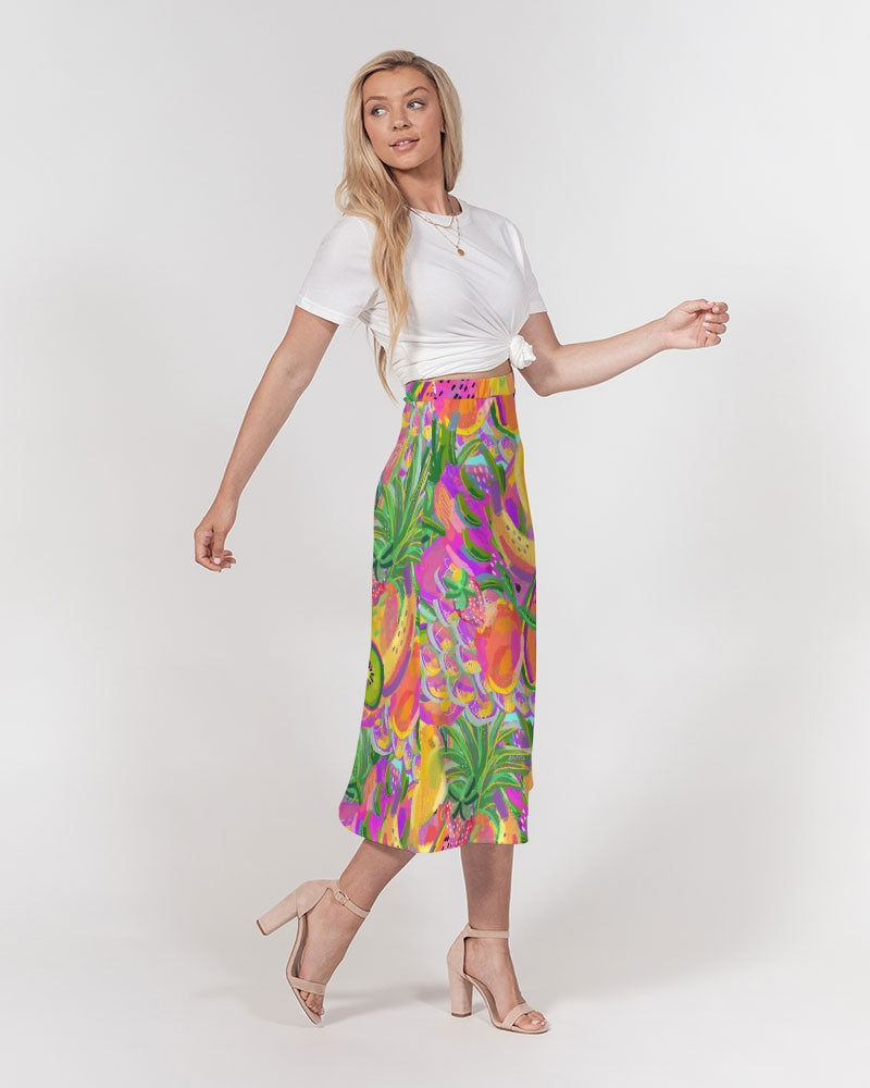 Fruit Salad Women's A-Line Midi Skirt