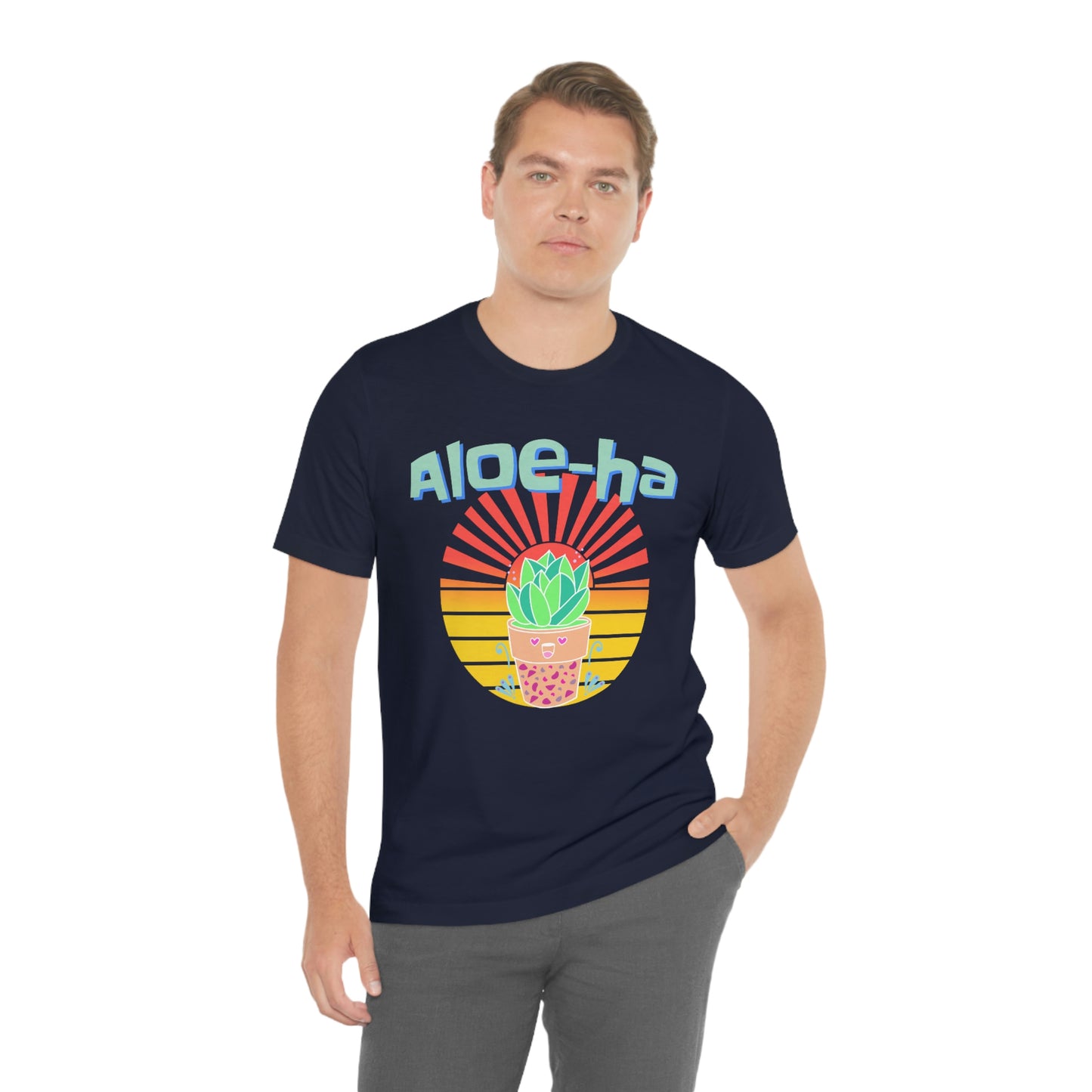 Jersey Short Sleeve Tee: Aloe-ha (unisex)
