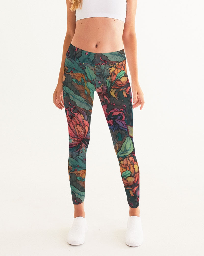 Peonies Yoga Pants