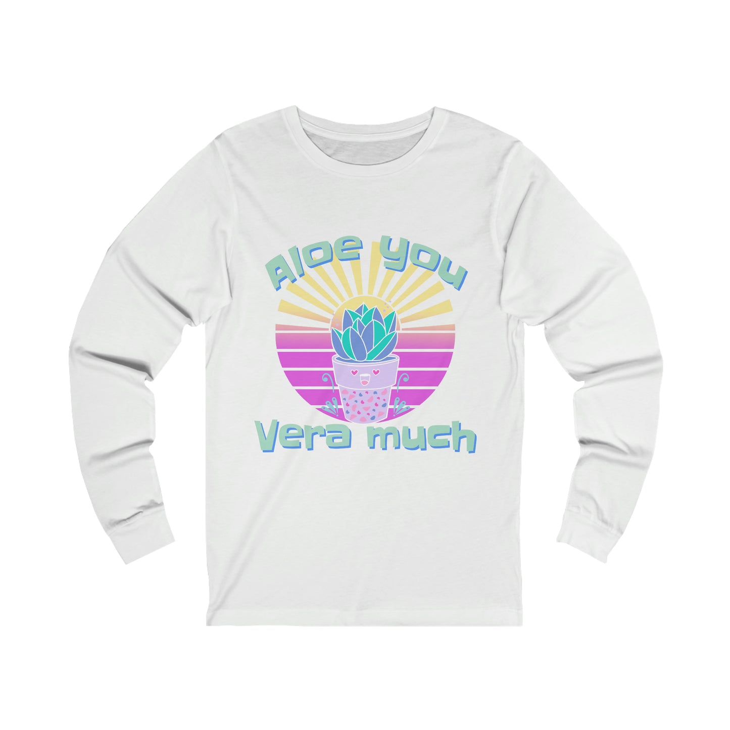 Jersey Long Sleeve Tee: Aloe you Vera much (unisex)