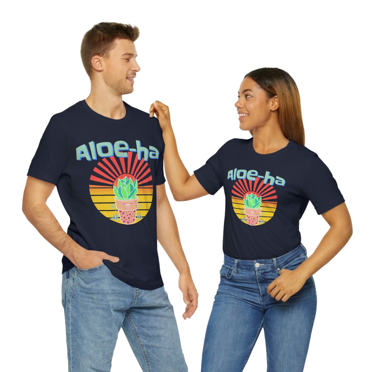 Jersey Short Sleeve Tee: Aloe-ha (unisex)