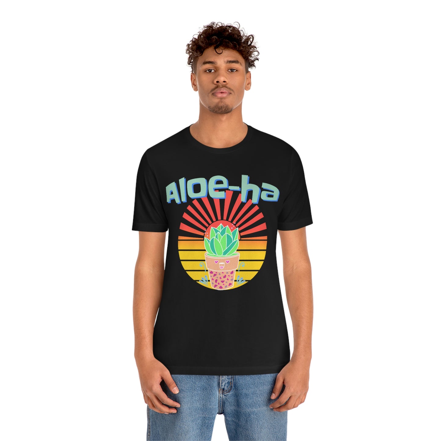 Jersey Short Sleeve Tee: Aloe-ha (unisex)
