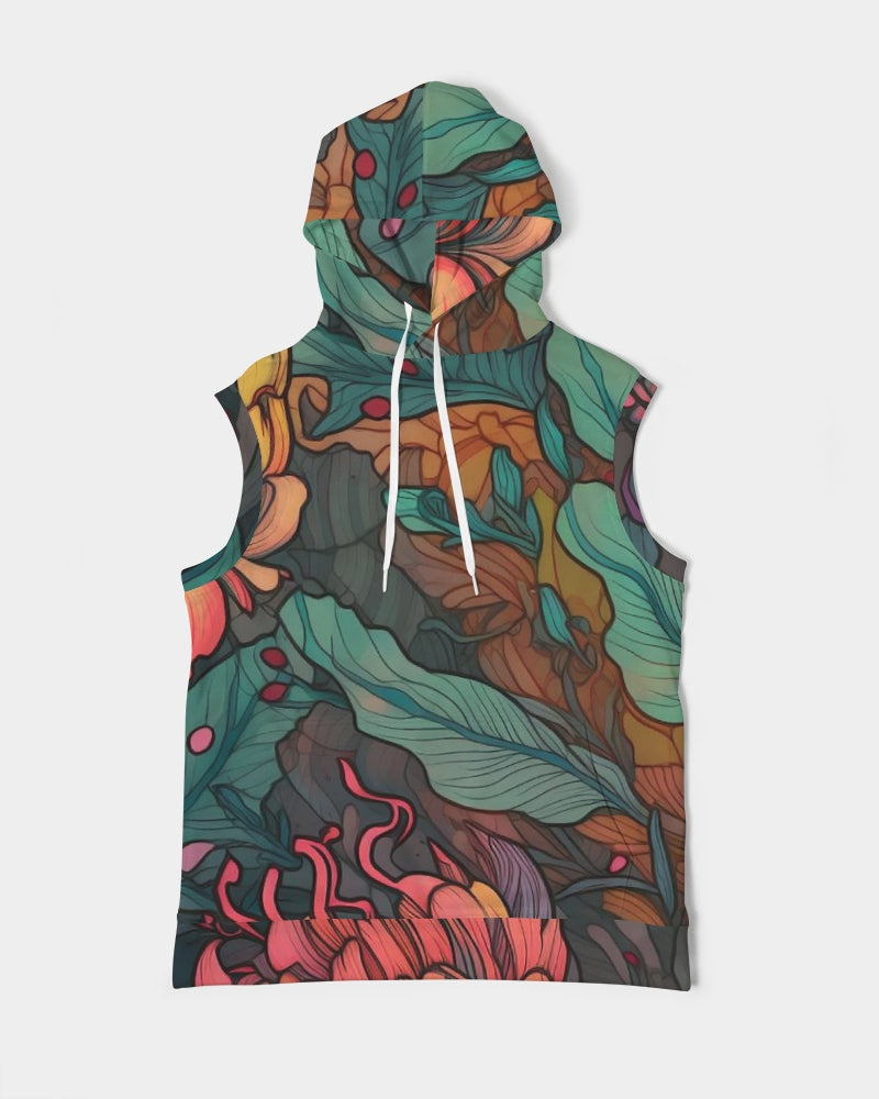 Peonies Sleeveless Hoodie