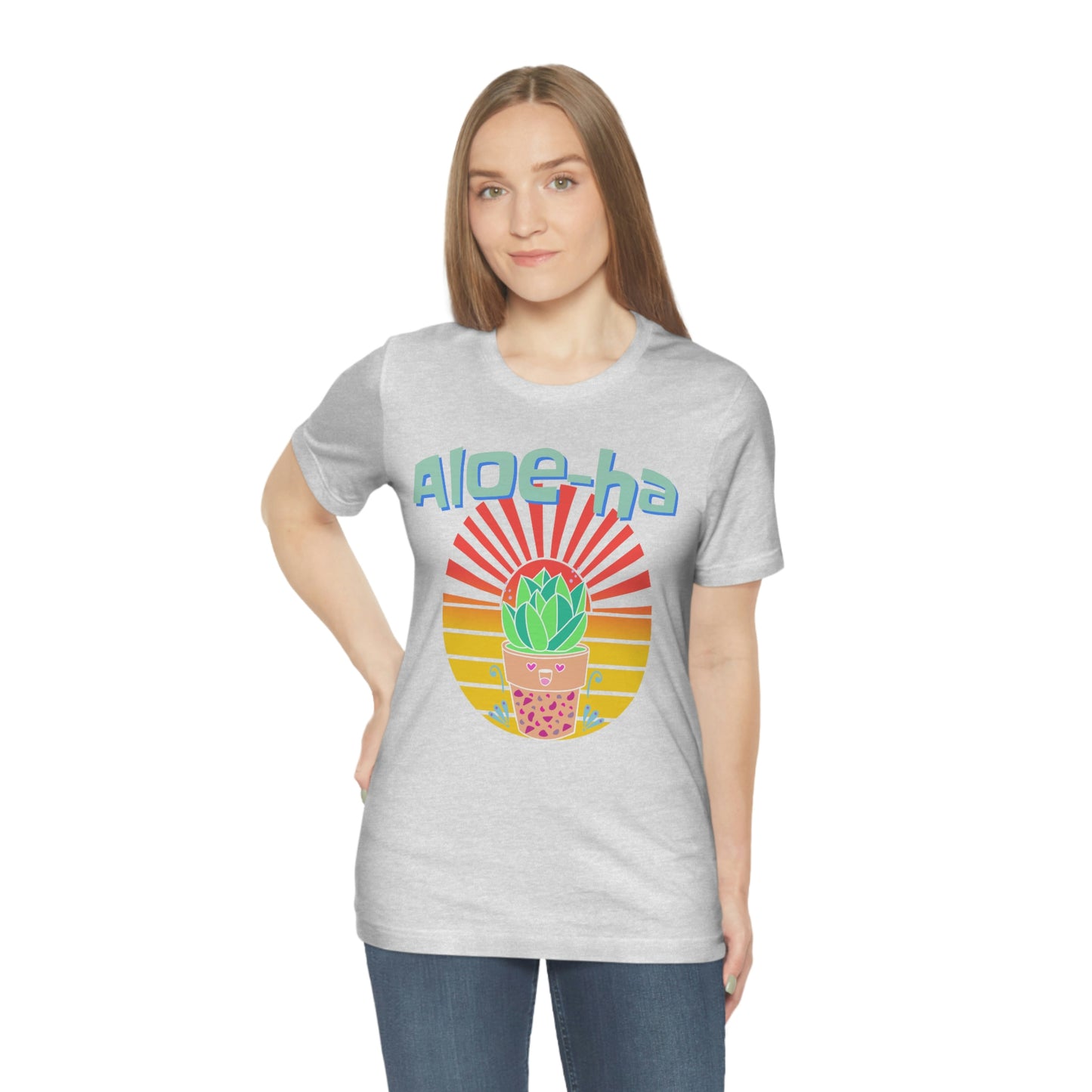 Jersey Short Sleeve Tee: Aloe-ha (unisex)