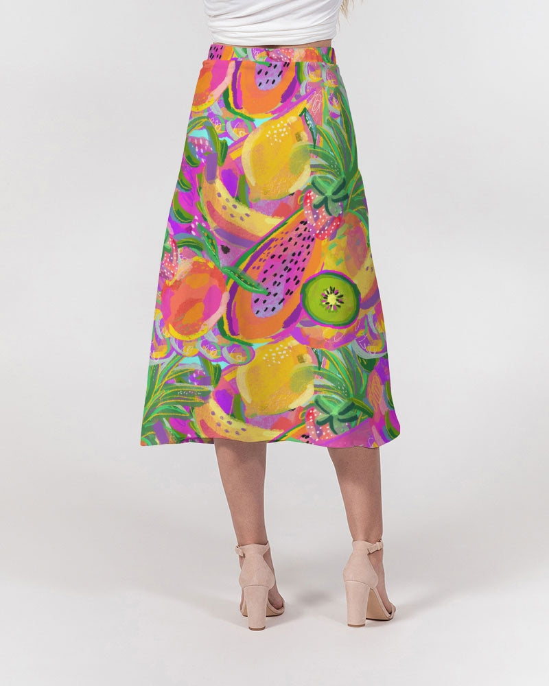 Fruit Salad Women's A-Line Midi Skirt