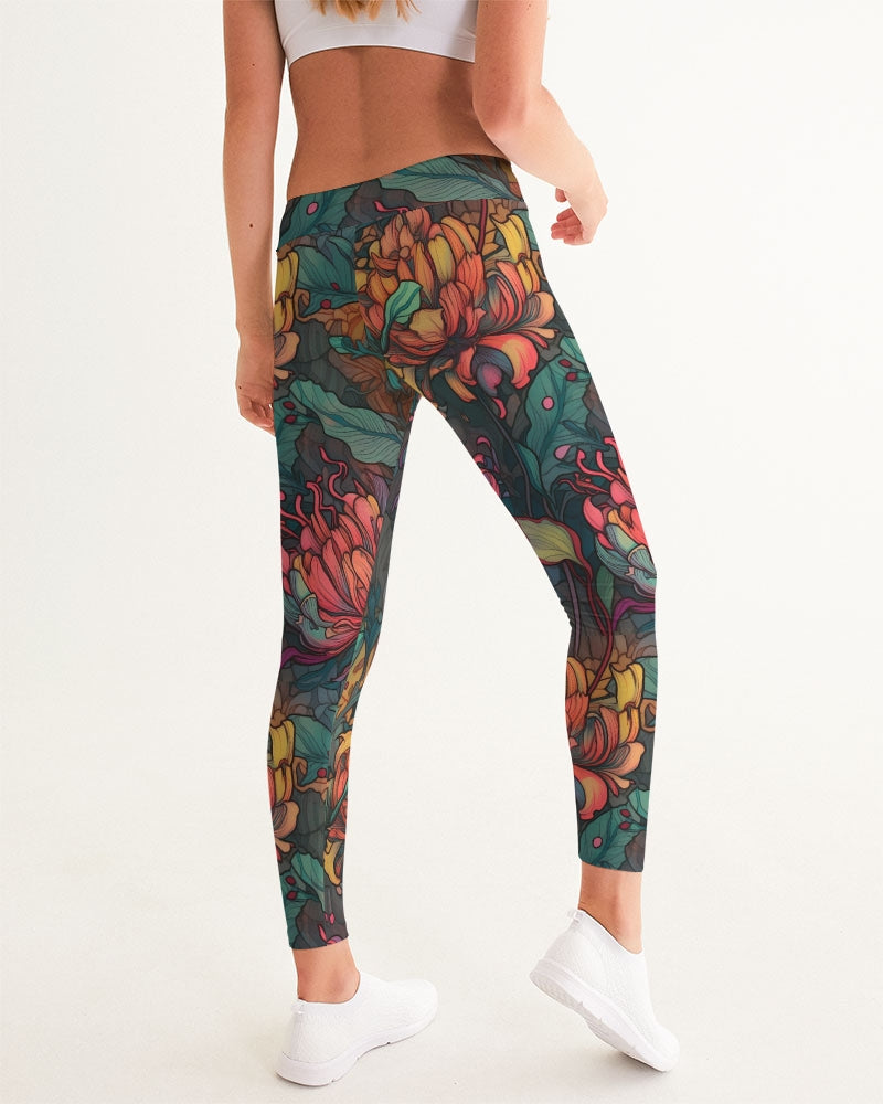 Peonies Yoga Pants