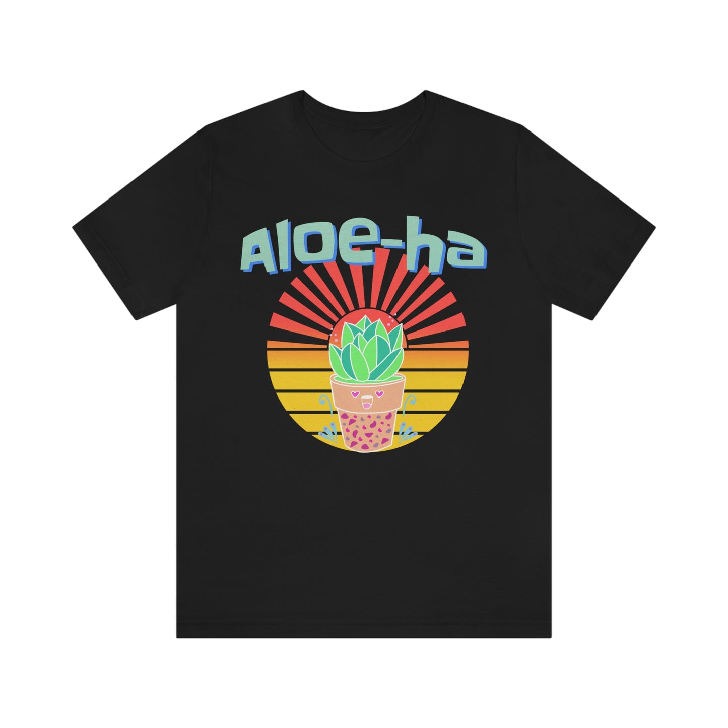 Jersey Short Sleeve Tee: Aloe-ha (unisex)