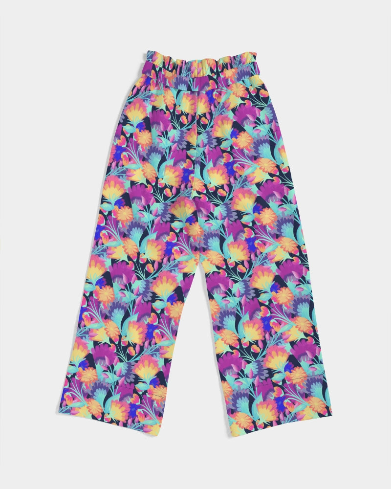 Vivid Blossoms Wide Leg Pants