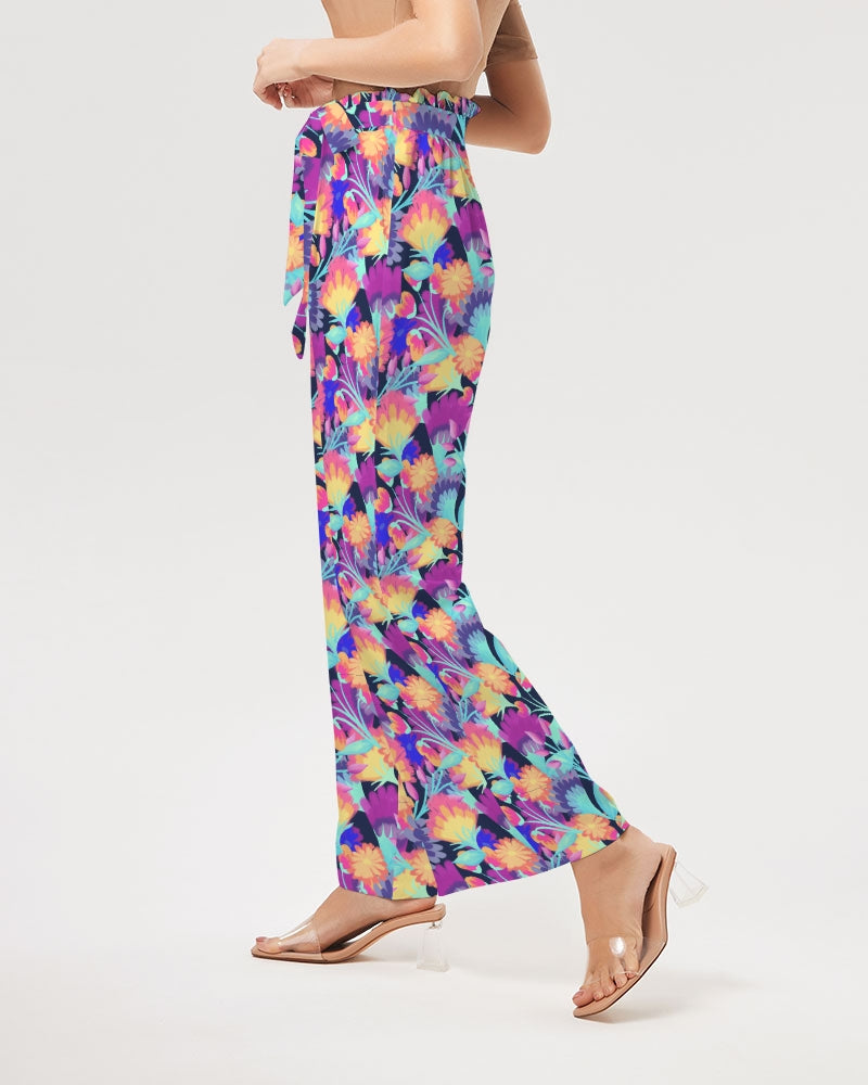 Vivid Blossoms Wide Leg Pants