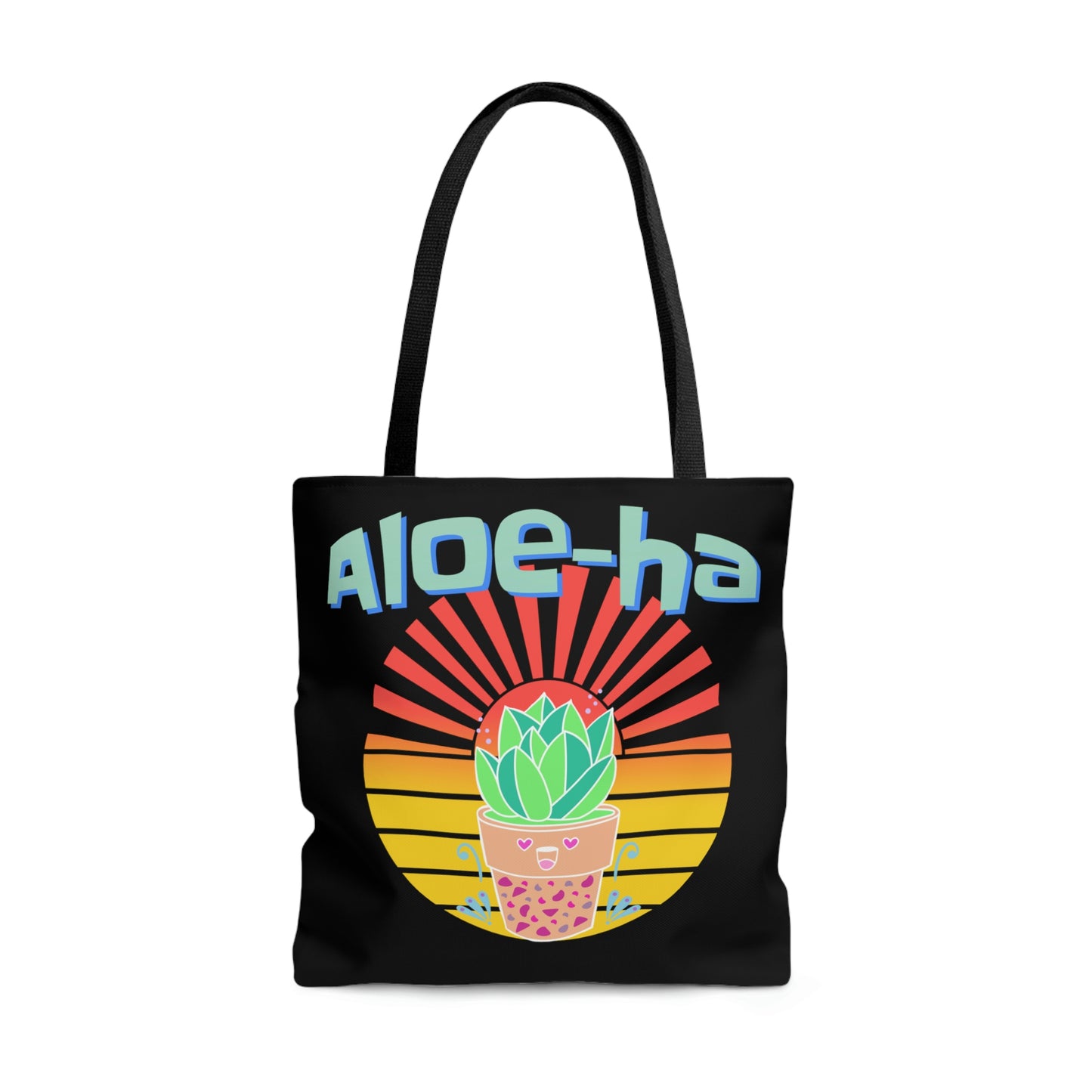 Tote Bag: Aloe-ha - Black